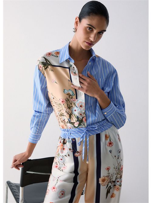 Camicia in twill stampato e popeline LIU JO | WA6383T2555/P9547